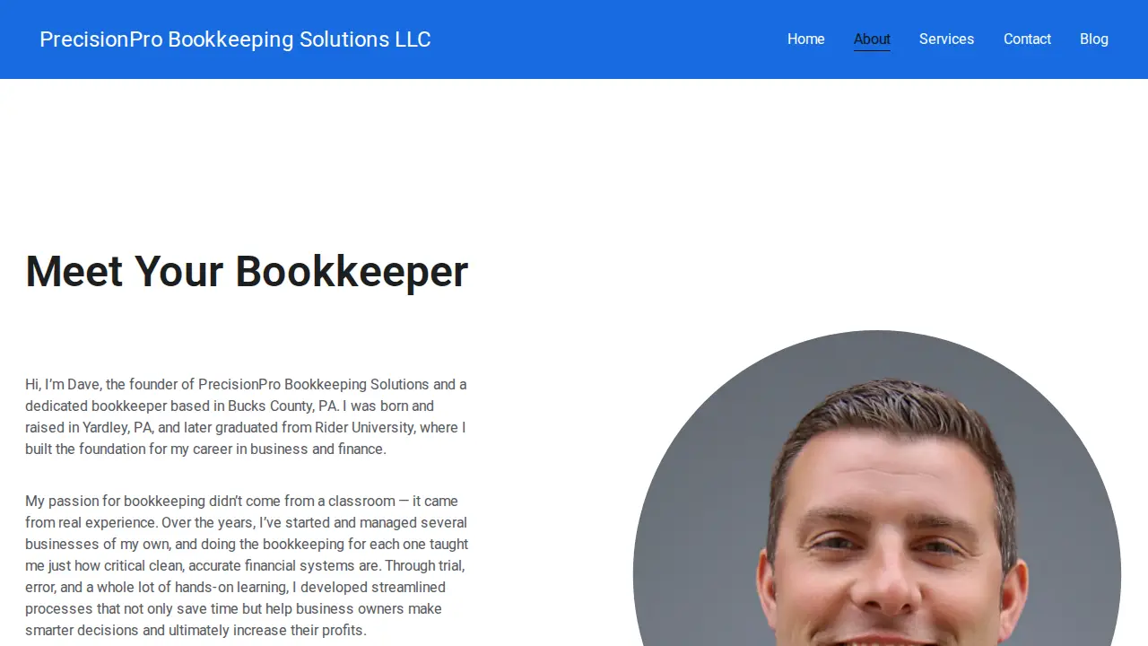 PrecisionPro Bookkeeping Solutions LLC page