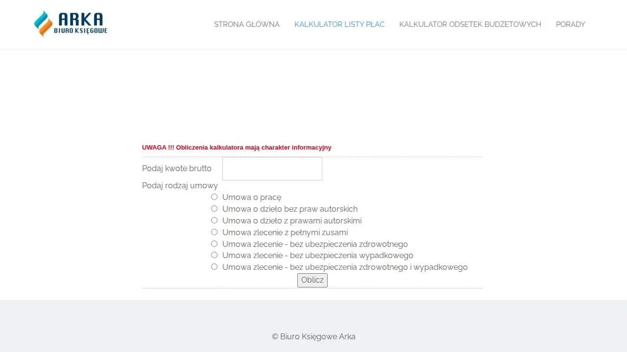 Biuro Księgowe Arka Warszawa Targówek page