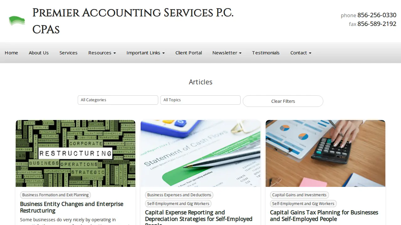 Premier Accounting Services Pc page