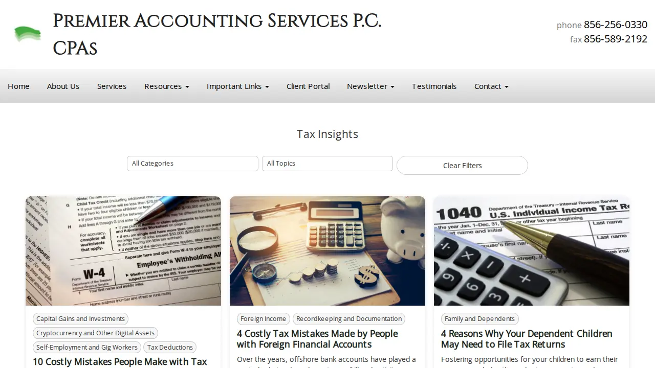 Premier Accounting Services Pc page
