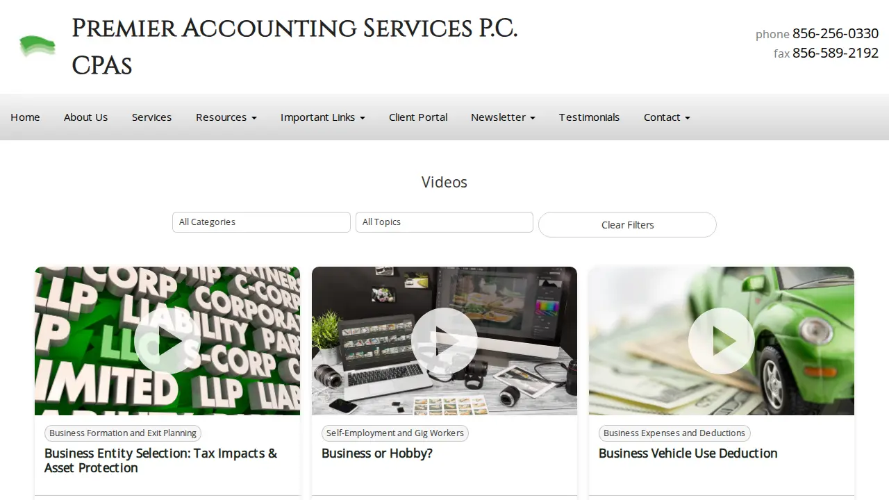 Premier Accounting Services Pc page