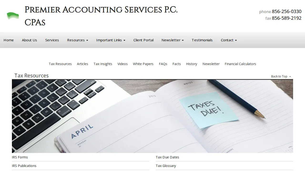 Premier Accounting Services Pc page
