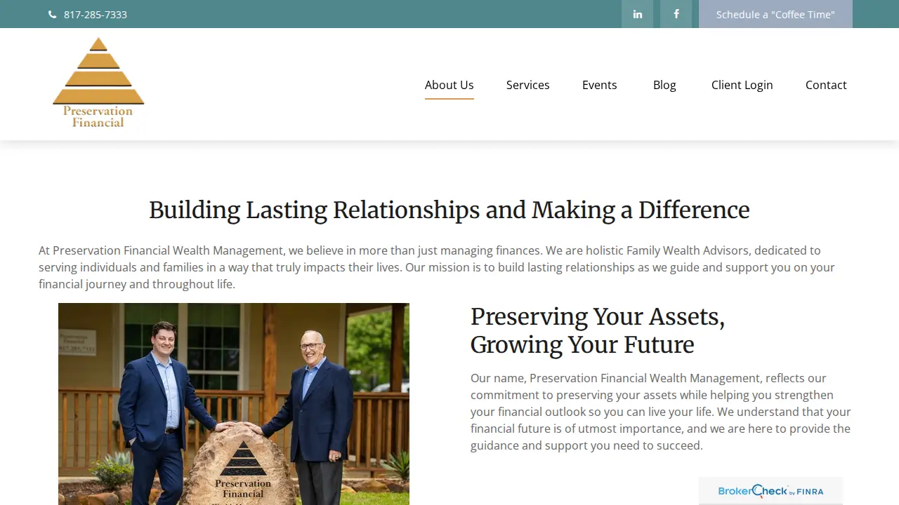 Preservation Financial, LLC page
