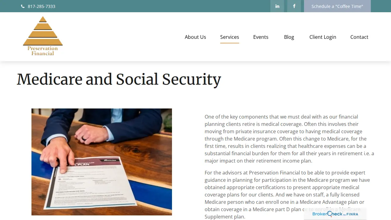 Preservation Financial, LLC page