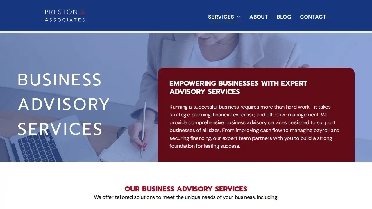 Preston & Associates page