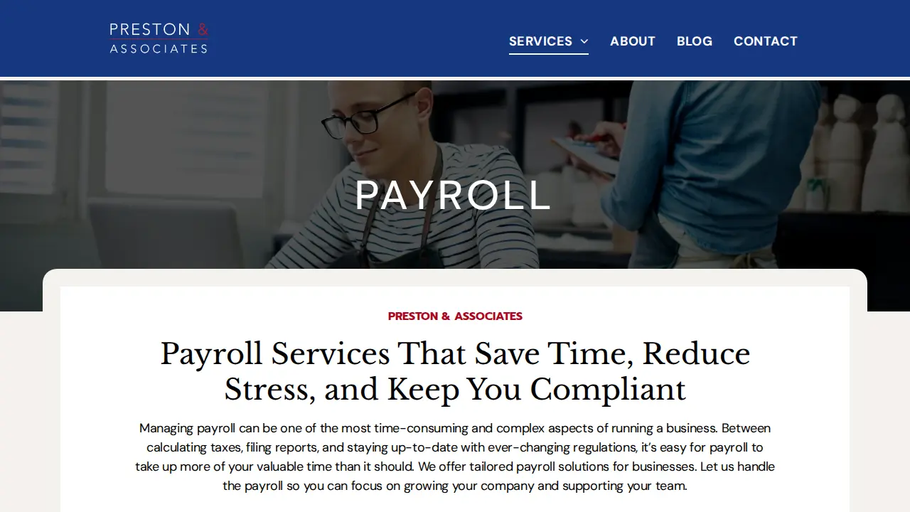 Preston & Associates page