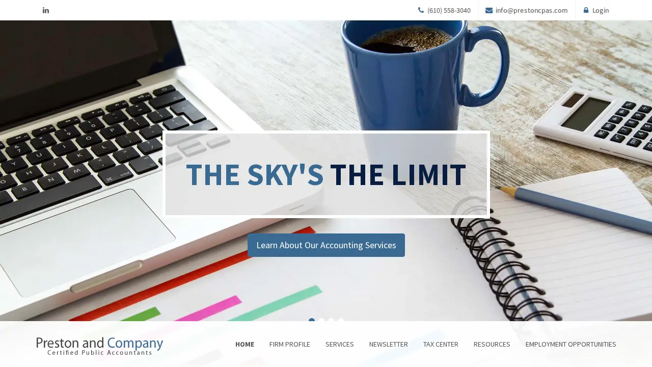 Preston and Company page