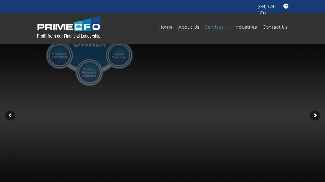 Prime CFO Services page