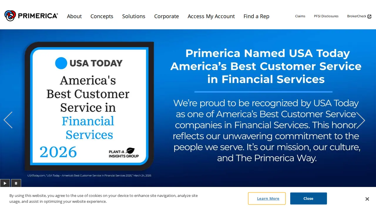 Primerica page