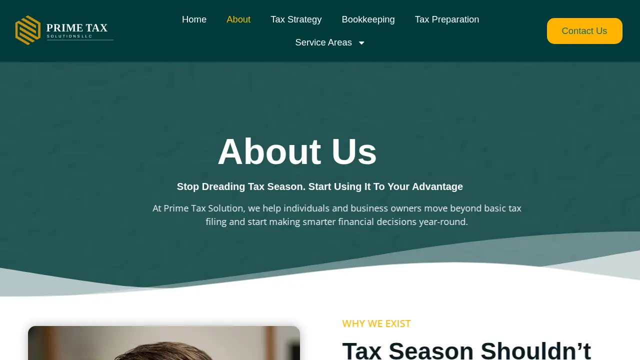 Prime Tax Solutions page