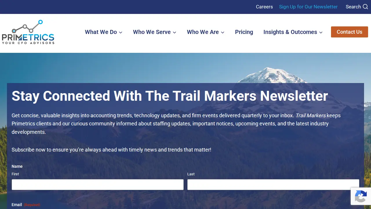 Primetrics page