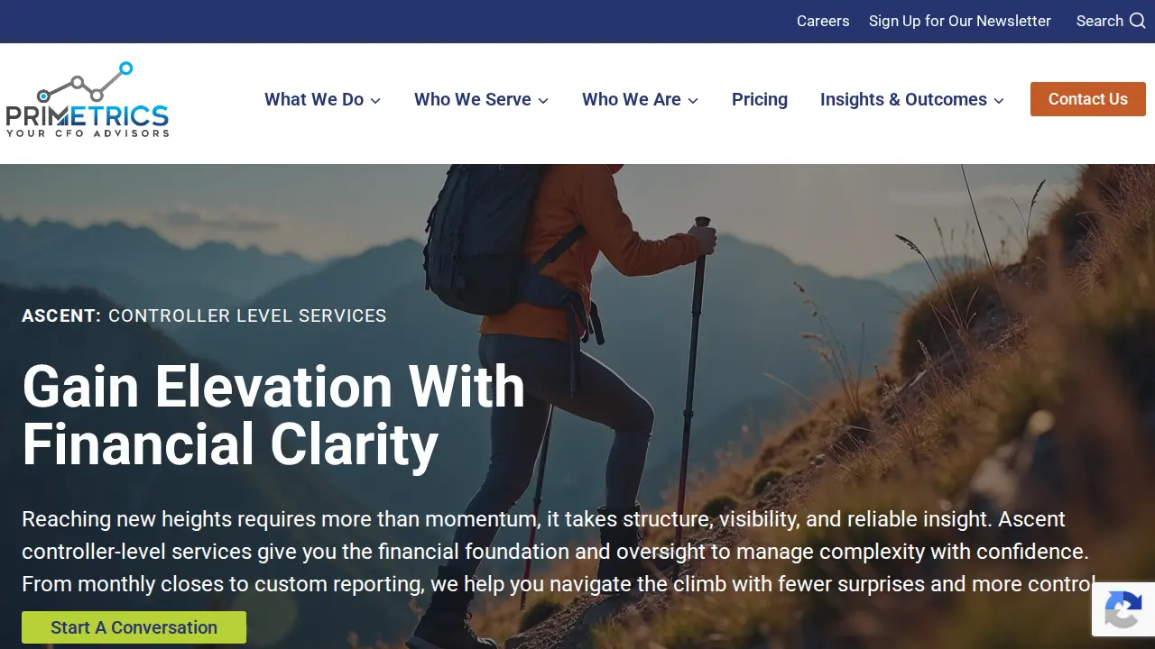 Primetrics page