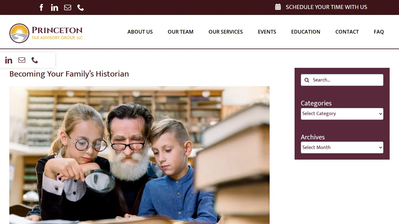 Princeton Tax Advisory Group page