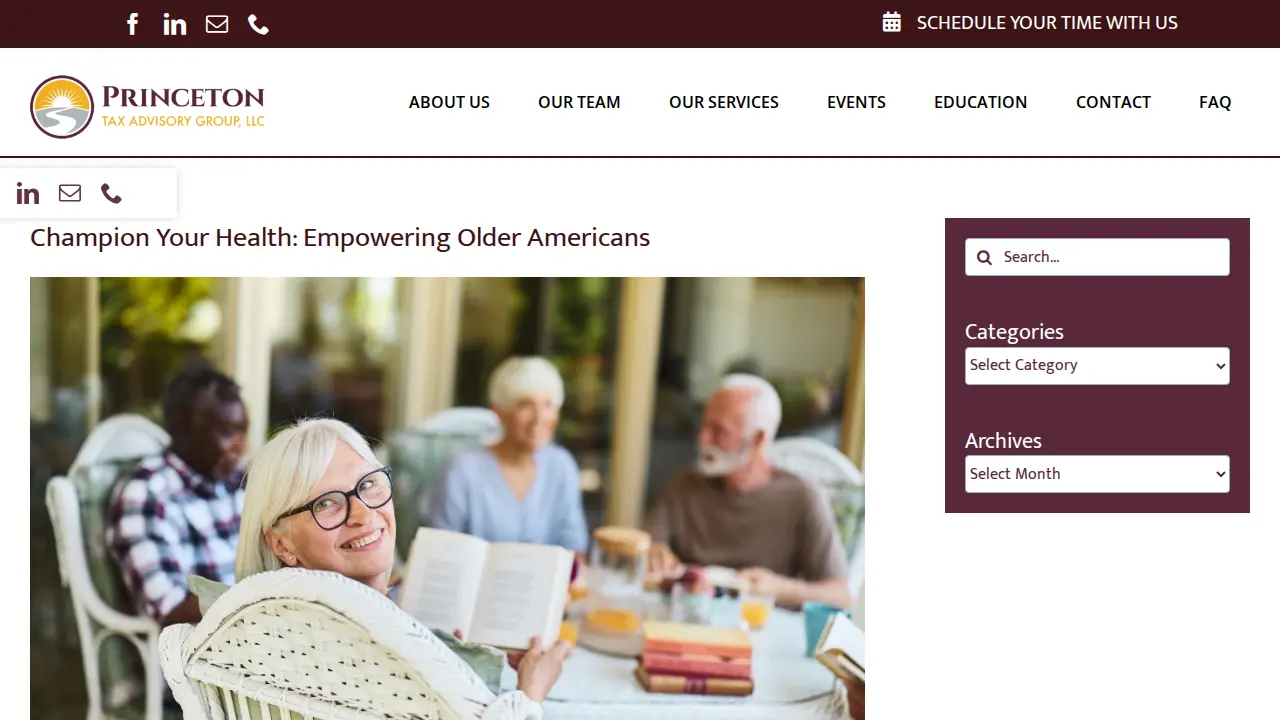 Princeton Tax Advisory Group page