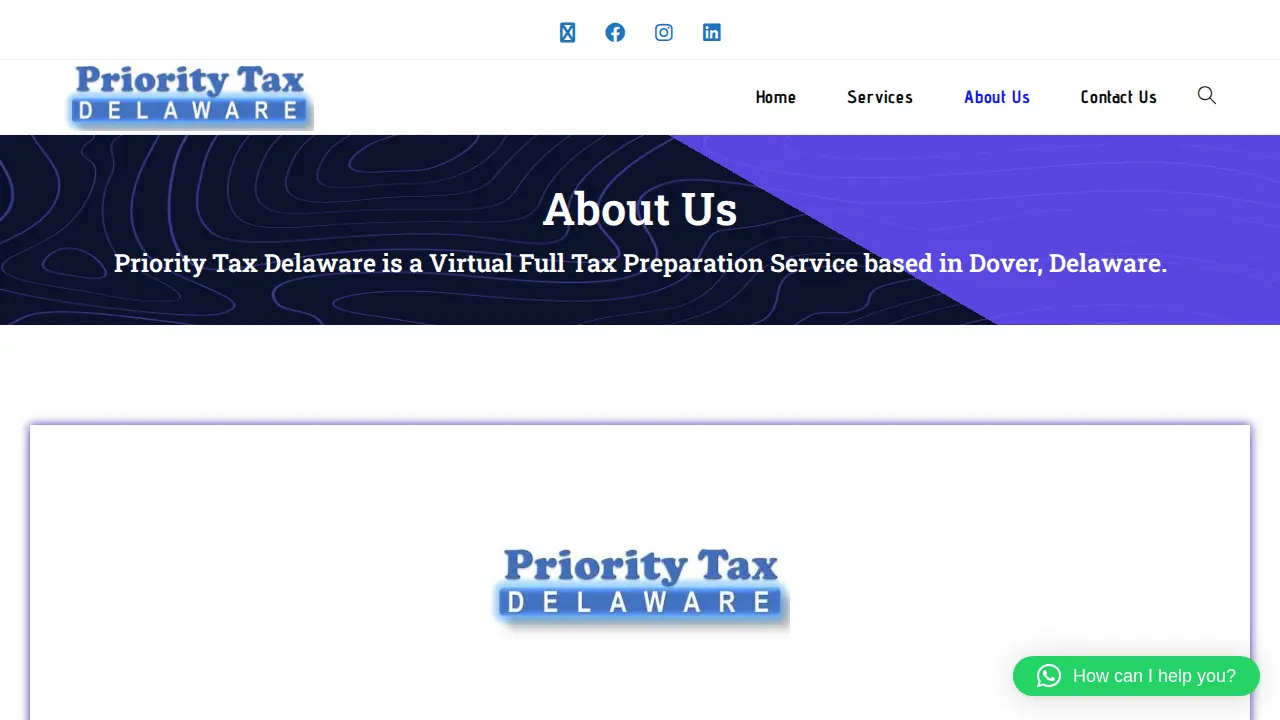 Priority Tax Advisors, Delaware page