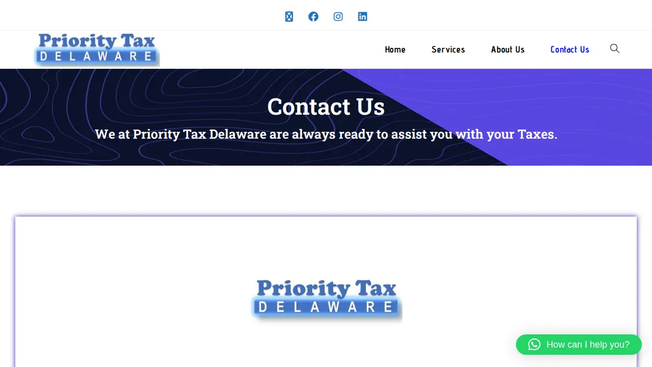 Priority Tax Advisors, Delaware page