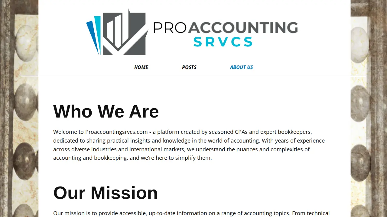 Diane's Accounting Services DBA Pro Accounting Srvcs page