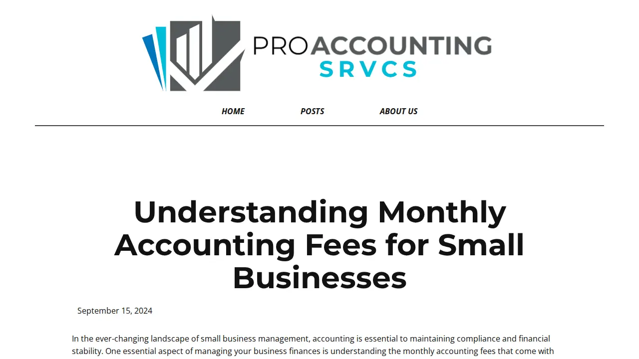 Diane's Accounting Services DBA Pro Accounting Srvcs page