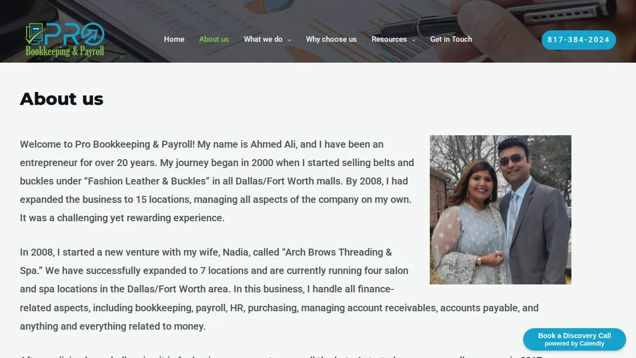 Pro Bookkeeping & Payroll page