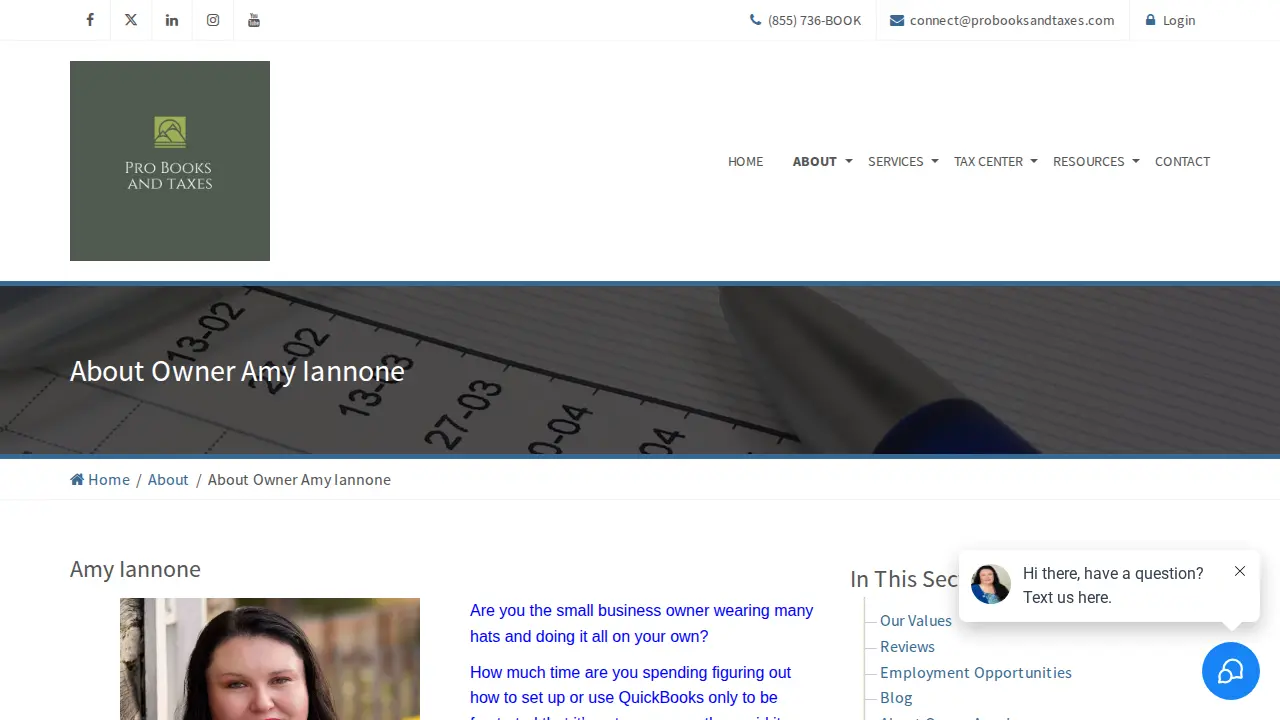 Professional Bookkeeping & Tax Assistants page
