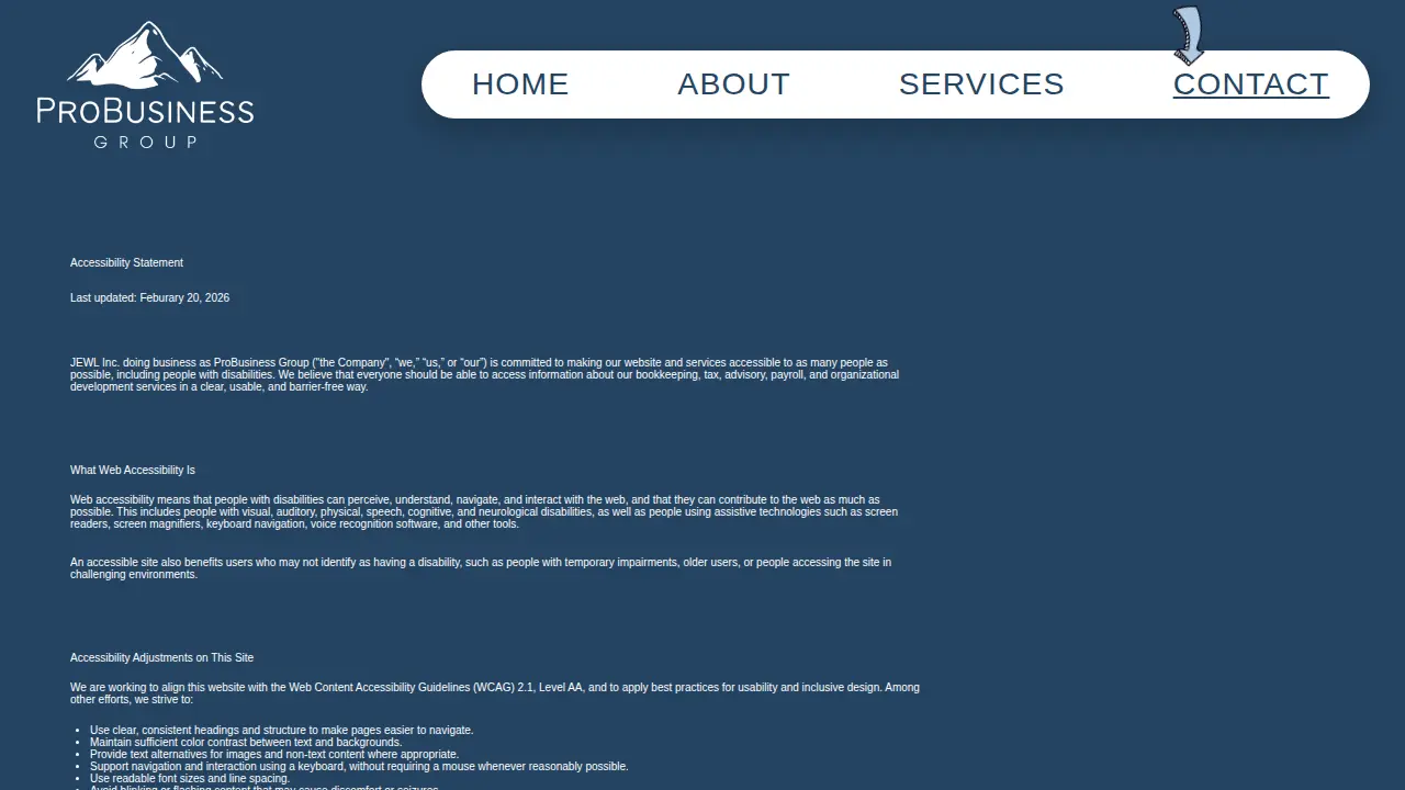 ProBusiness Group page