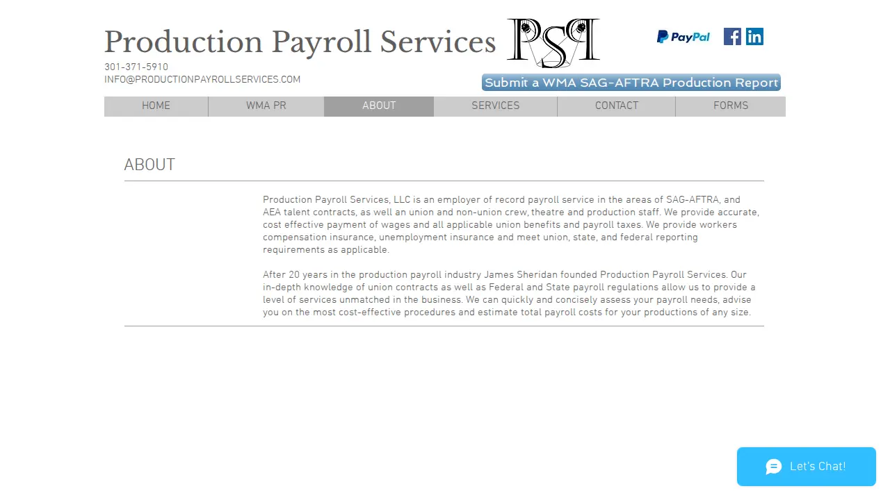 Production Payroll Services, LLC page