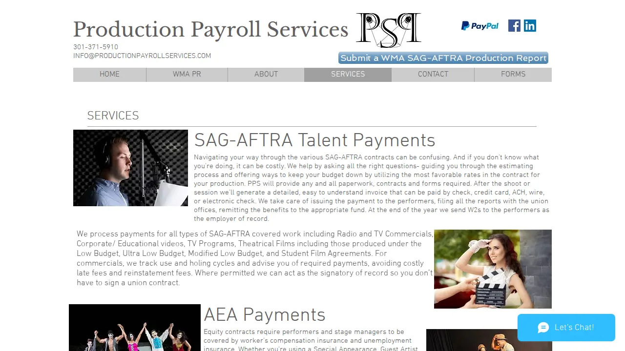 Production Payroll Services, LLC page