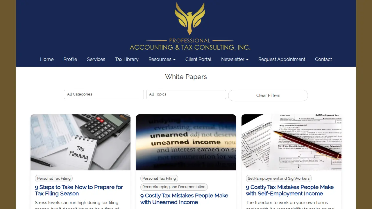 Professional Accounting & Tax Consulting, Inc. page