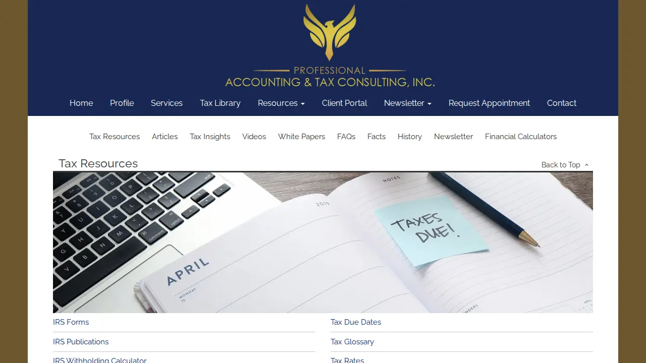 Professional Accounting & Tax Consulting, Inc. page