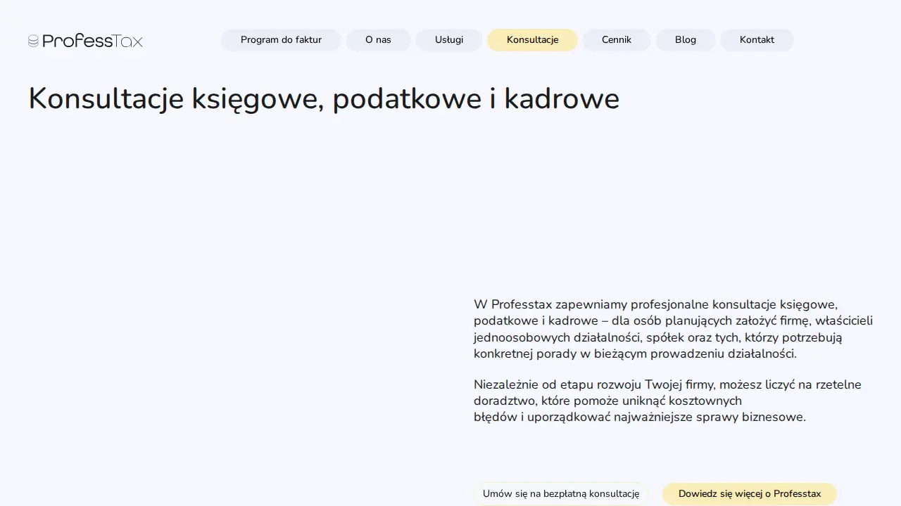 Biuro Rachunkowe Professtax page