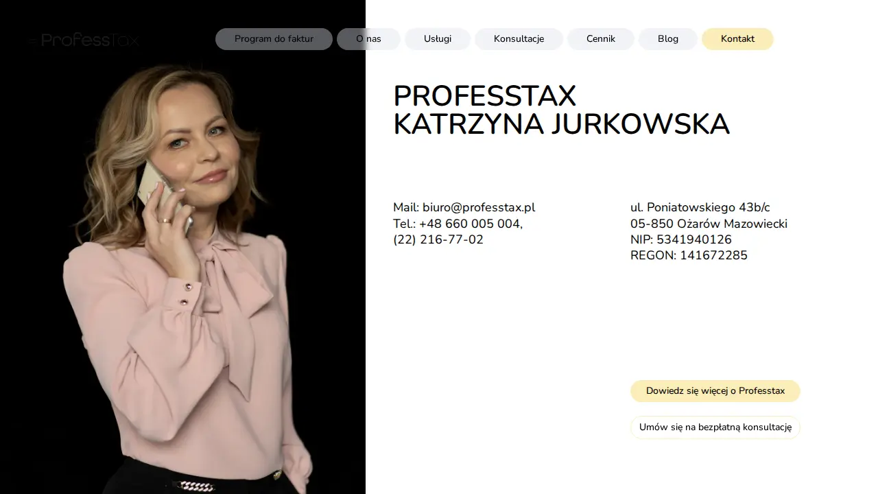 Biuro Rachunkowe Professtax page