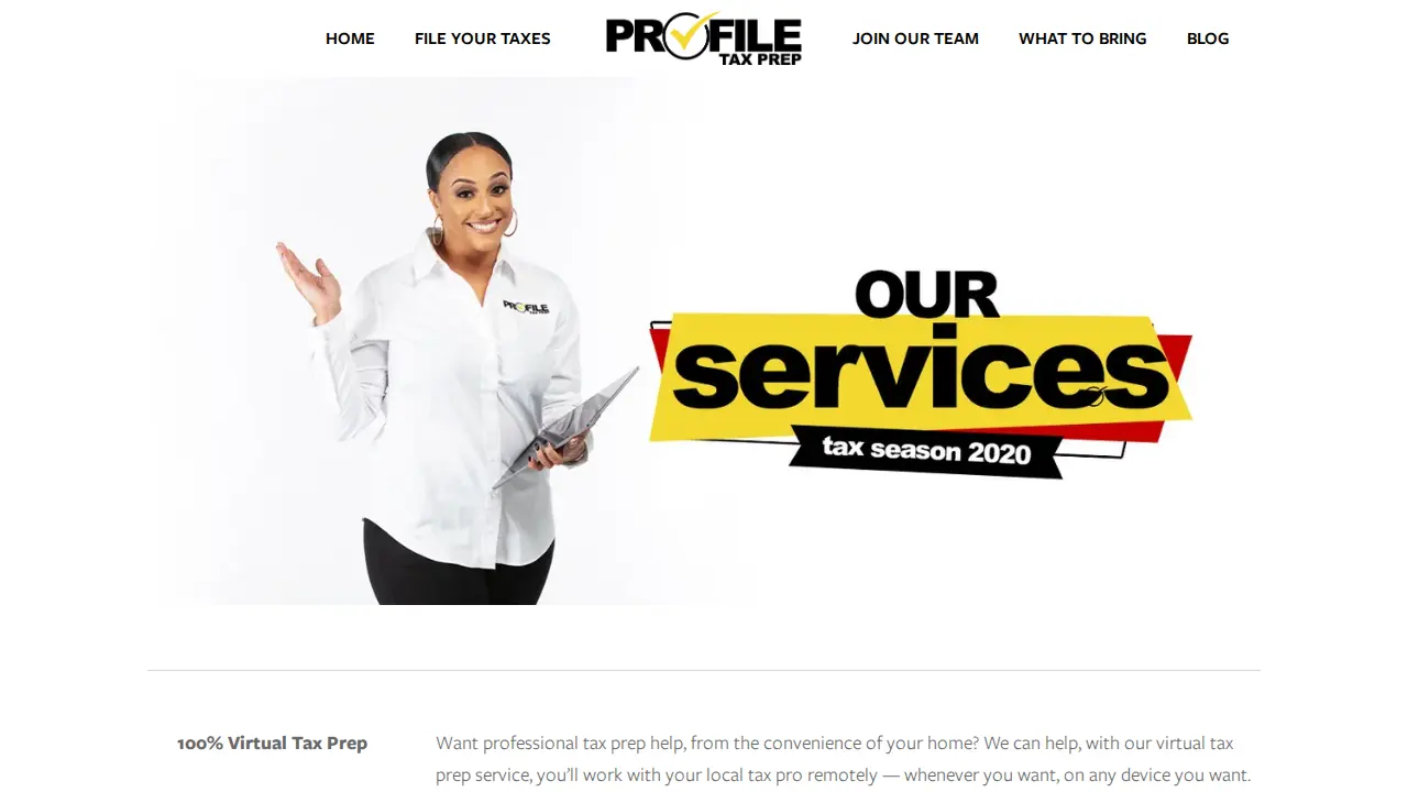 Profile Tax Prep LLC page