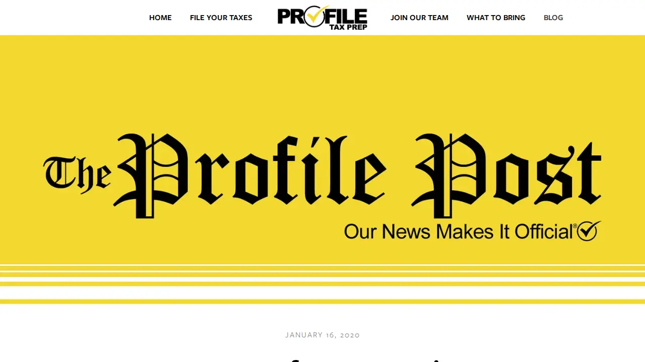 Profile Tax Prep LLC page