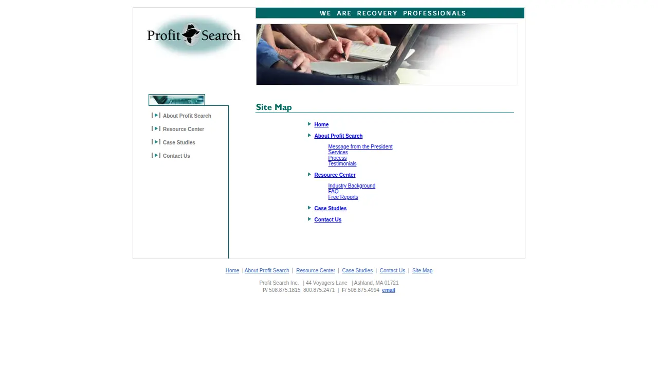 Profit Search Inc page