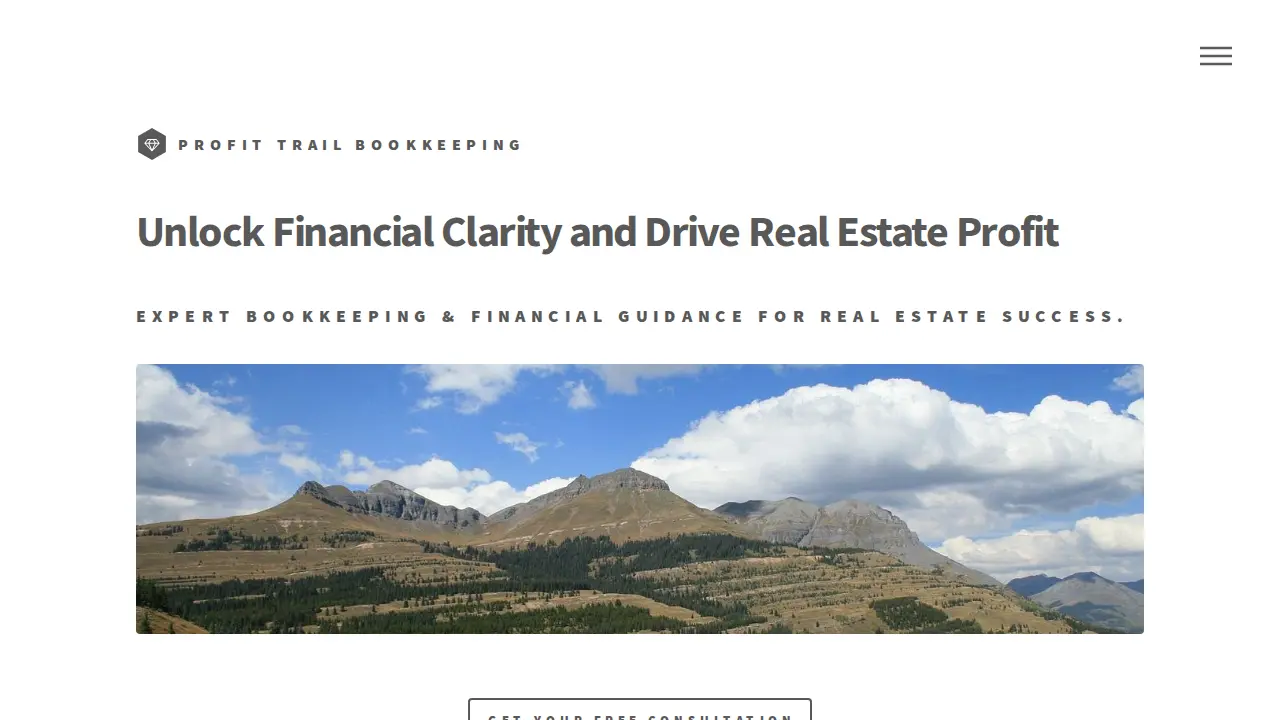 Profit Trail Bookkeeping page