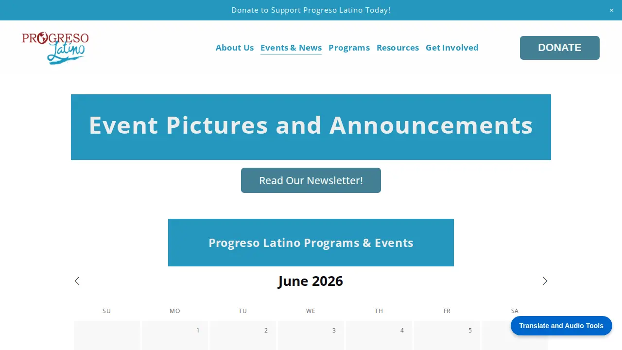 Progreso Latino Inc. page