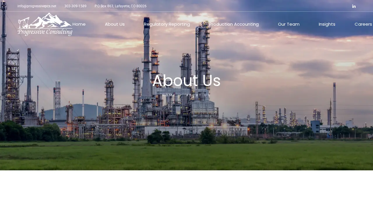 Progressive Consulting page