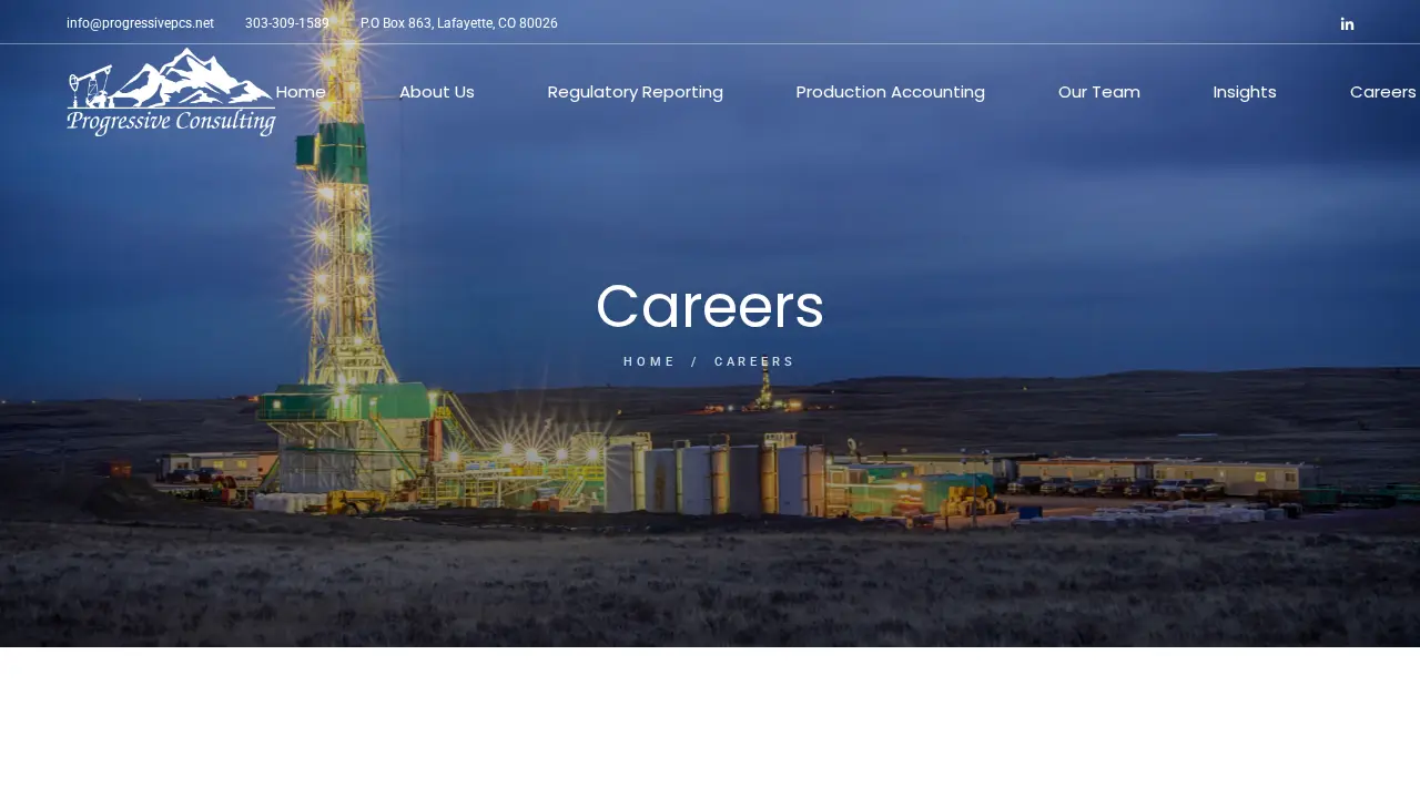 Progressive Consulting page