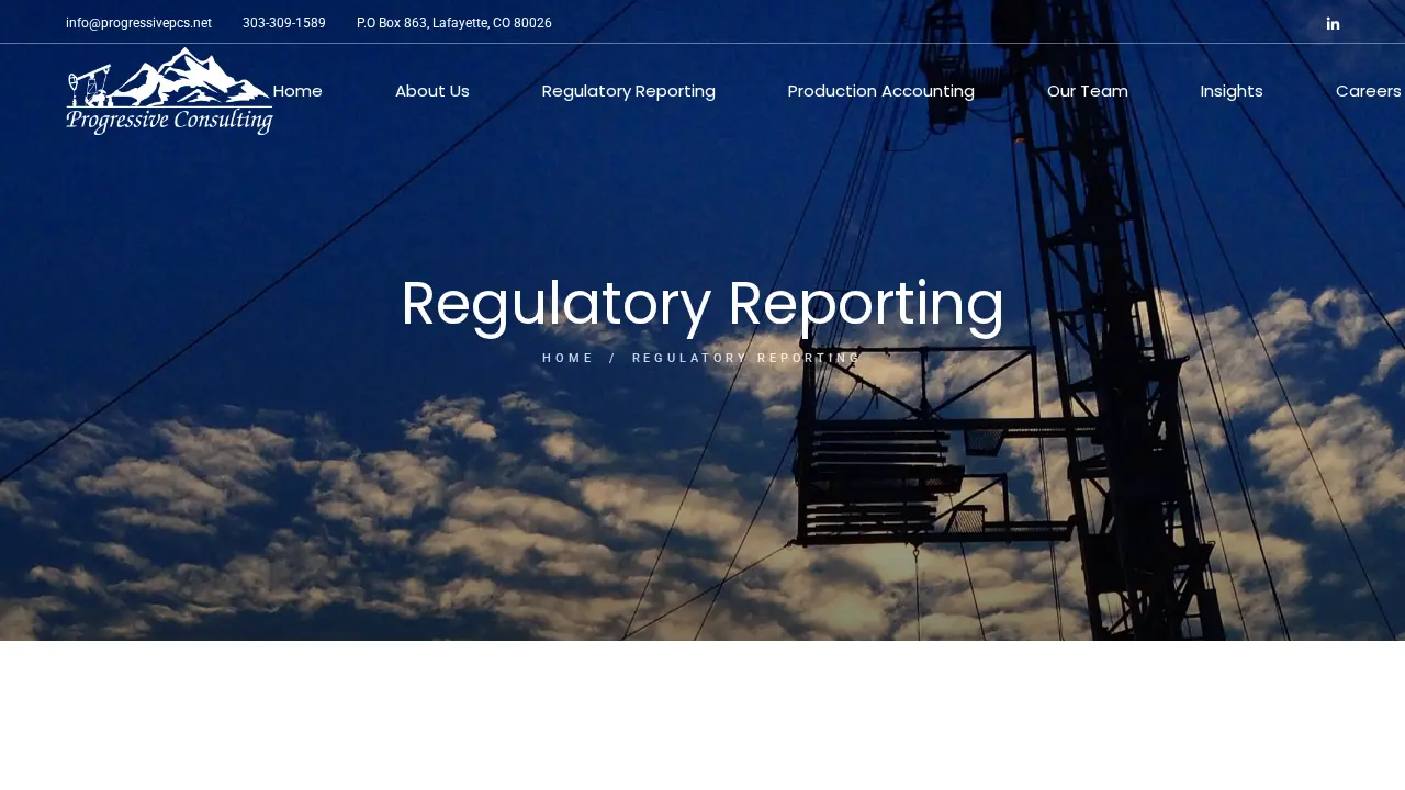 Progressive Consulting page