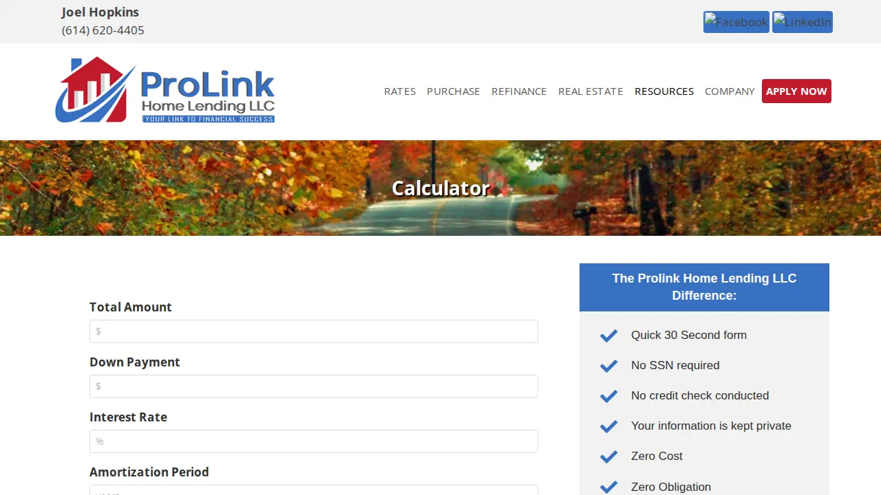 Prolink Home Lending LLC page