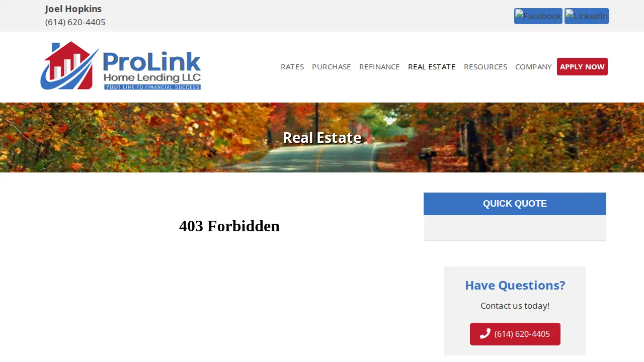 Prolink Home Lending LLC page