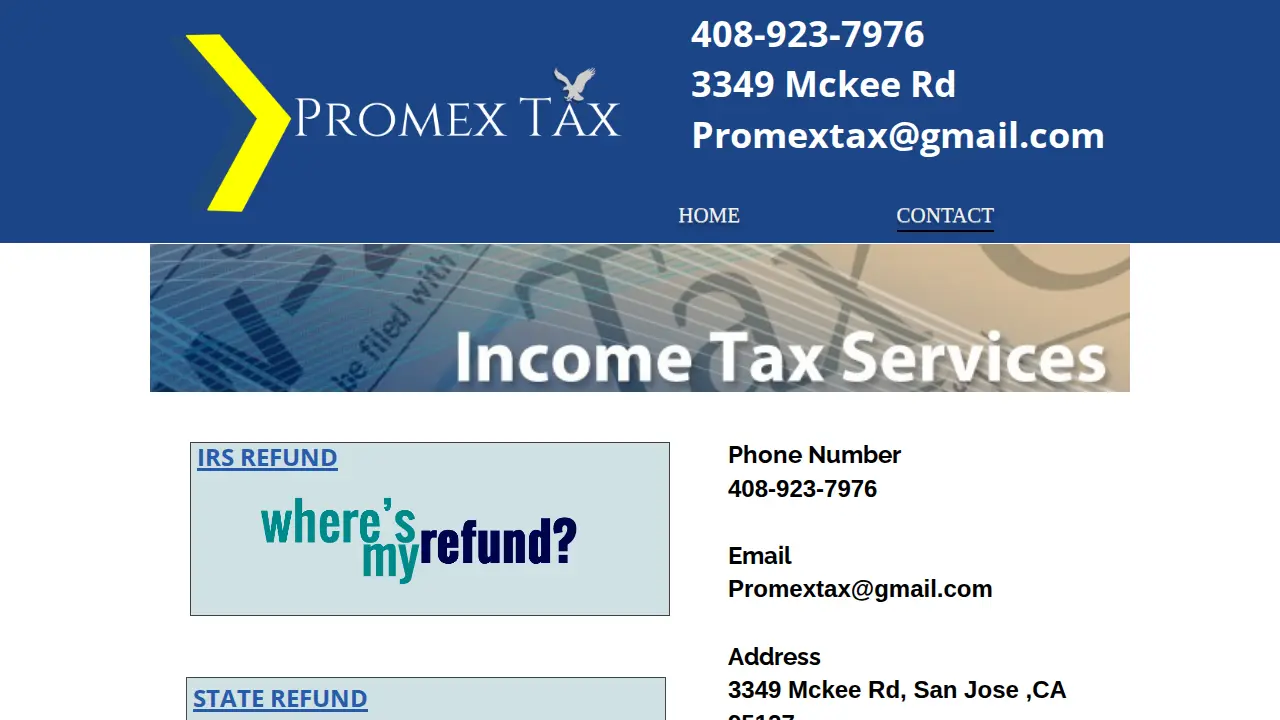 Promex Tax Service page