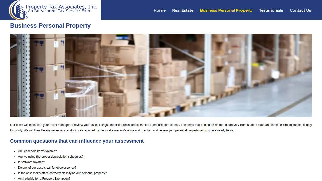 Property Tax Associates, Inc. page