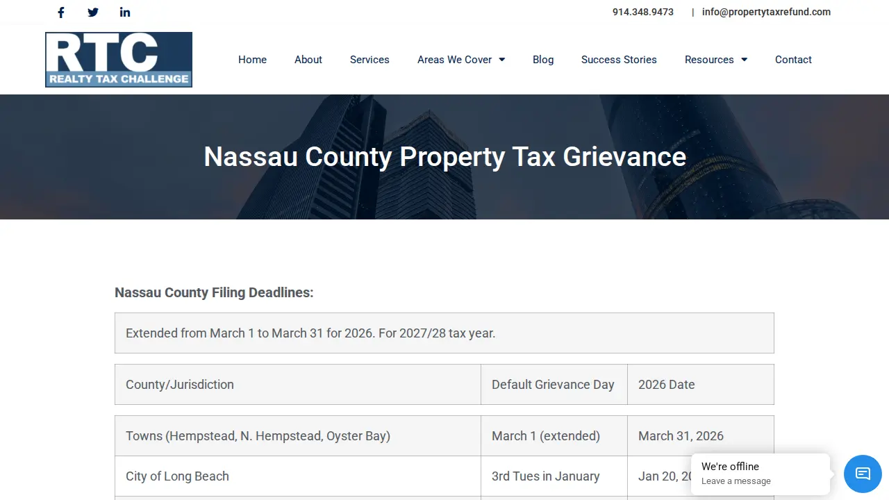 Realty Tax Challenge page