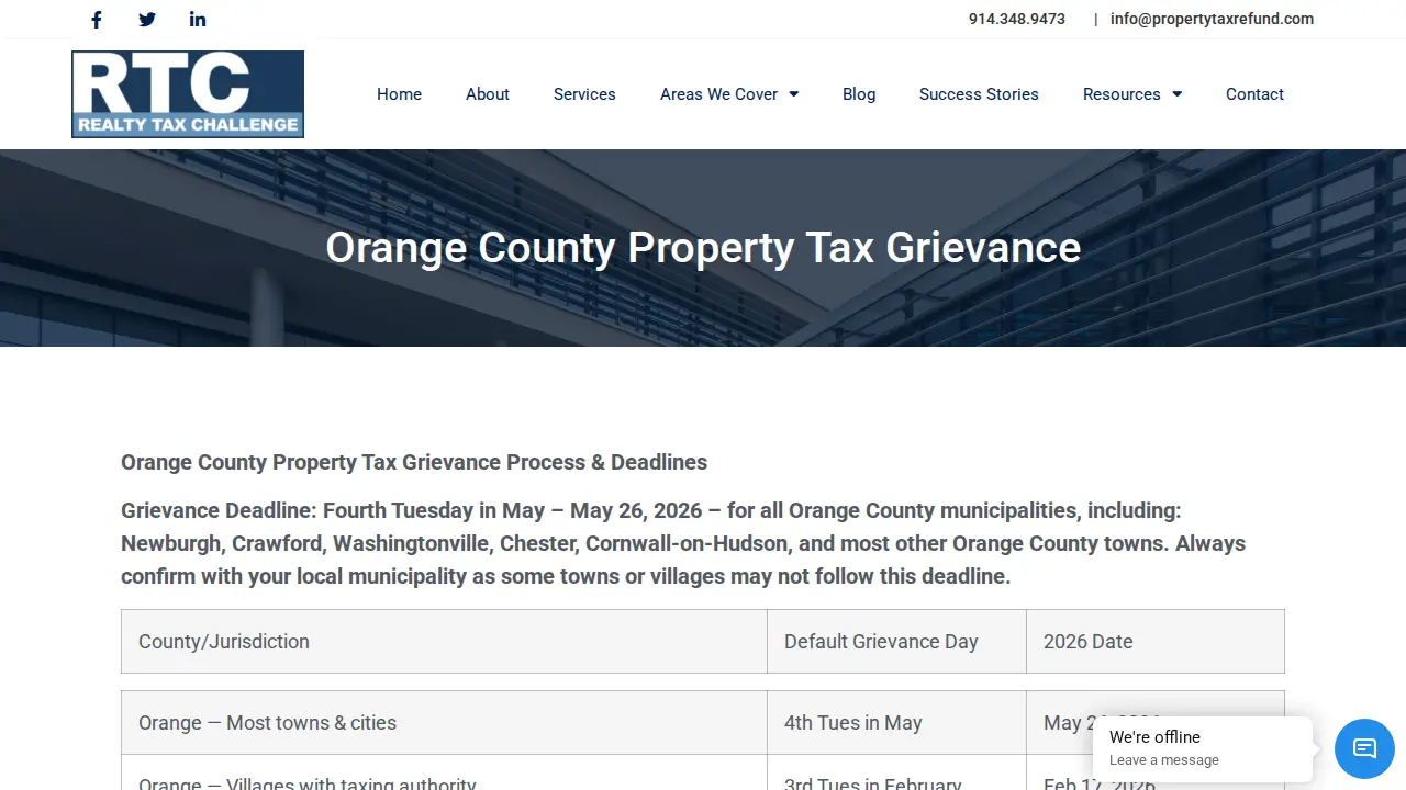 Realty Tax Challenge page