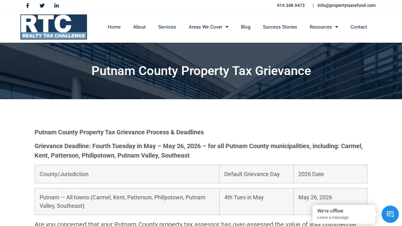 Realty Tax Challenge page