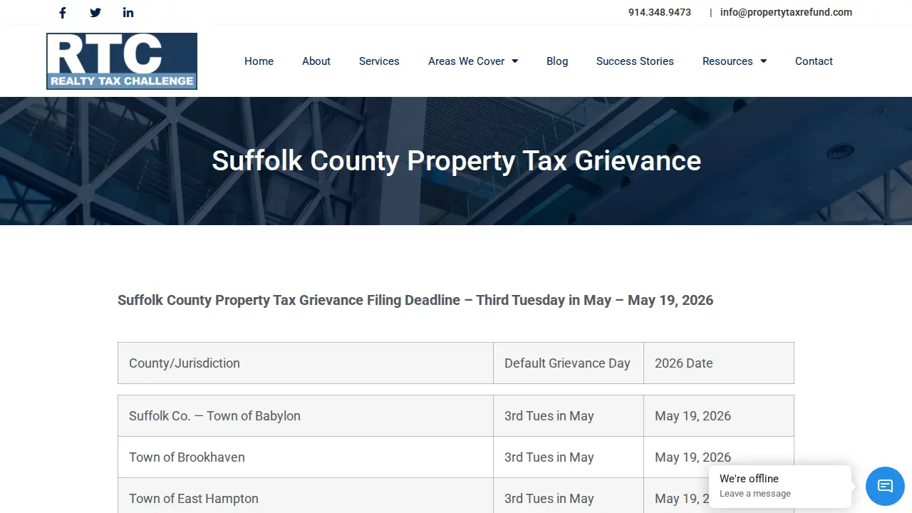 Realty Tax Challenge page