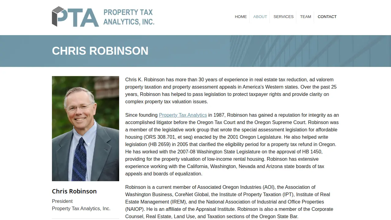 Property Tax Analytics Inc page