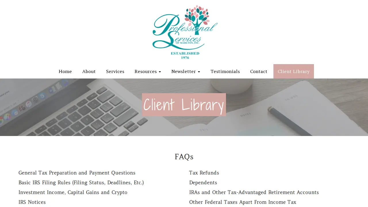 Professional Services of Marlton Inc. page