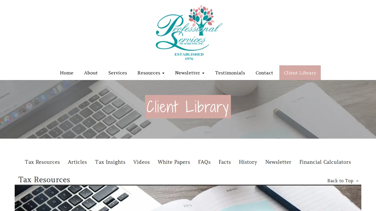 Professional Services of Marlton Inc. page